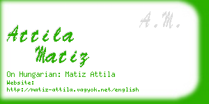 attila matiz business card